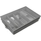 Flatware Storage Case with PVC Lid 5 Compartment Foldable Utensil Storage Box Silverware Storage Box Chest Cutlery Storage Holder with Handle for Home Kitchen Utensils - SJB-DIAMOND ELITES