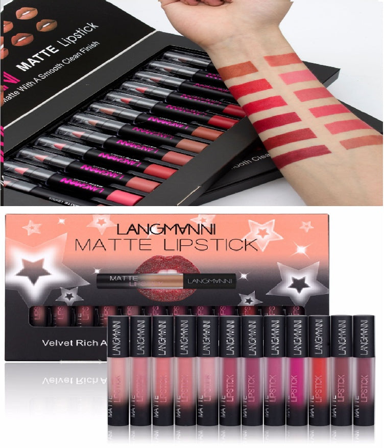 Matte Lipstick Waterproof Long-lasting Velvet Lipstick Set Pi-Mart