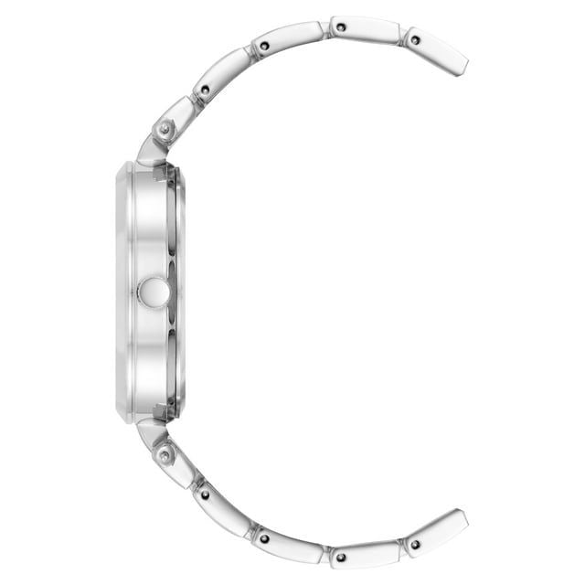 Time and Tru Silver Tone Bracelet Round Pink Dial Casual Watch