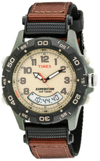 Timex Men's Expedition Combo Watch, Brown Nylon Strap