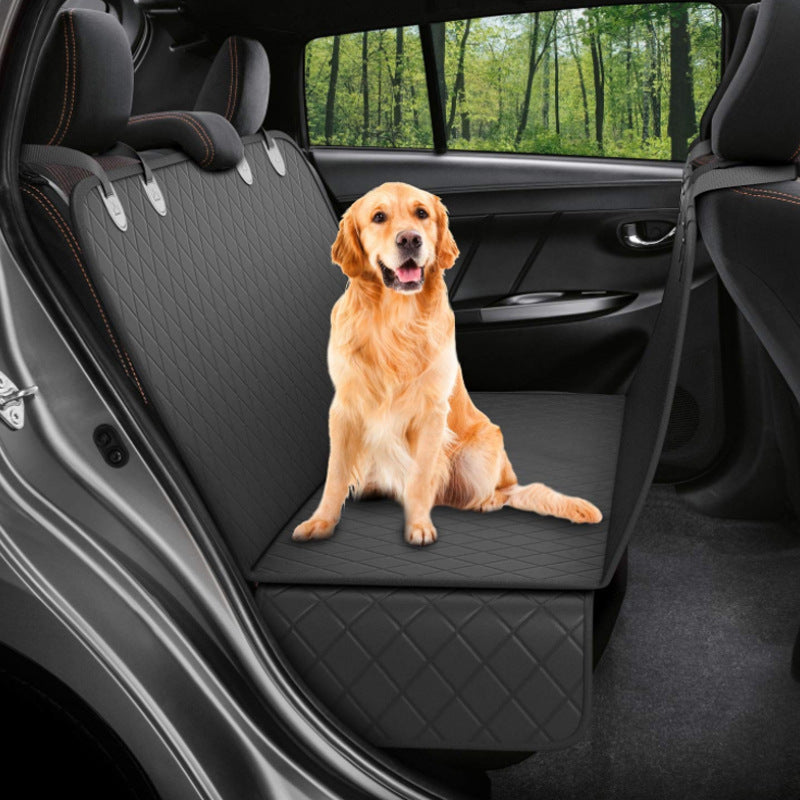 Dog Car Seat Cover View Mesh Pet Carrier Hammock Safety Protector Car Rear Back Seat Mat With Zipper And Pocket For Travel Pi-Mart
