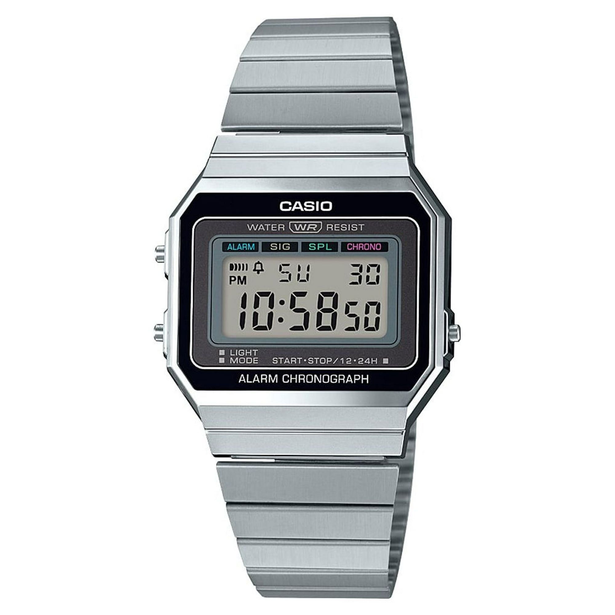 Casio Men's Slim-Digital Stainless Steel Watch