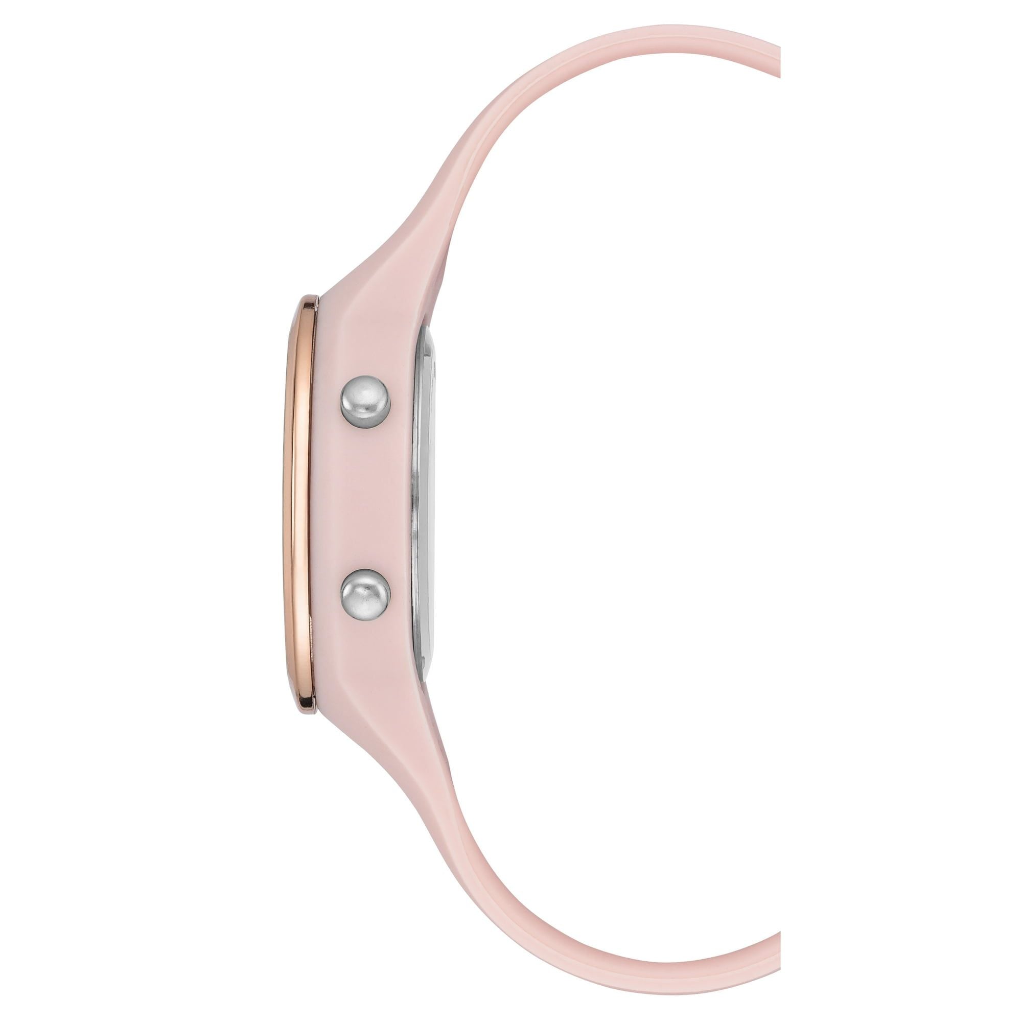 Time and Tru Adult Female Pink Silicone Digital Watch.