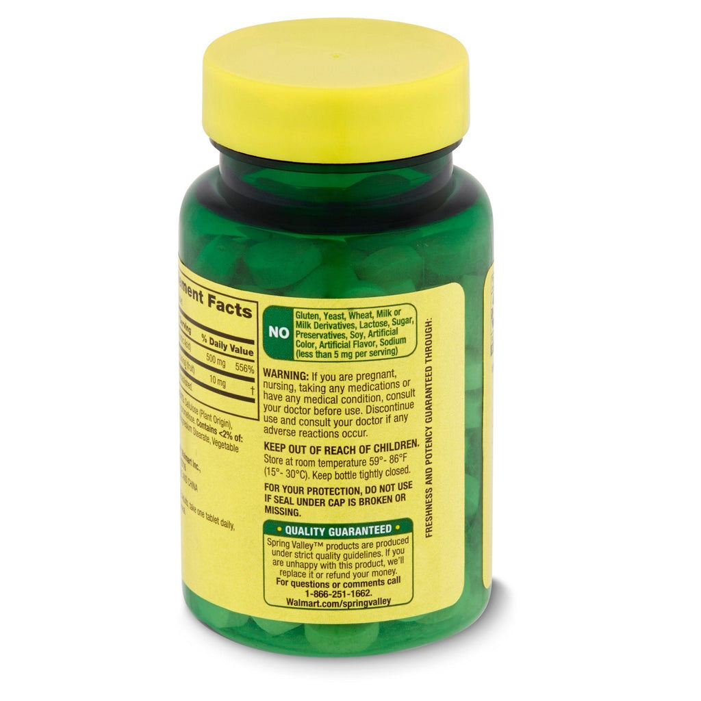 Spring Valley Vitamin C with Rose Hips Supplement; 500 mg; 100 Count EasyOptionXY LLC