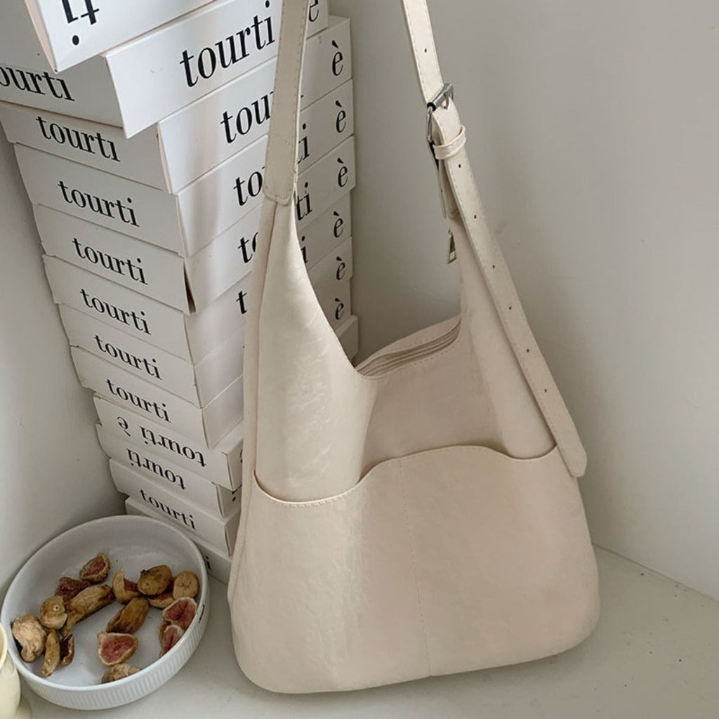 Soft large capacity hobo bag, women's summer work shoulder bag, underarm bag, casual commuter tote bag - SJB-DIAMOND ELITES