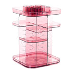 Rotating Acrylic Cosmetic Storage Box Transparent Pi-Mart