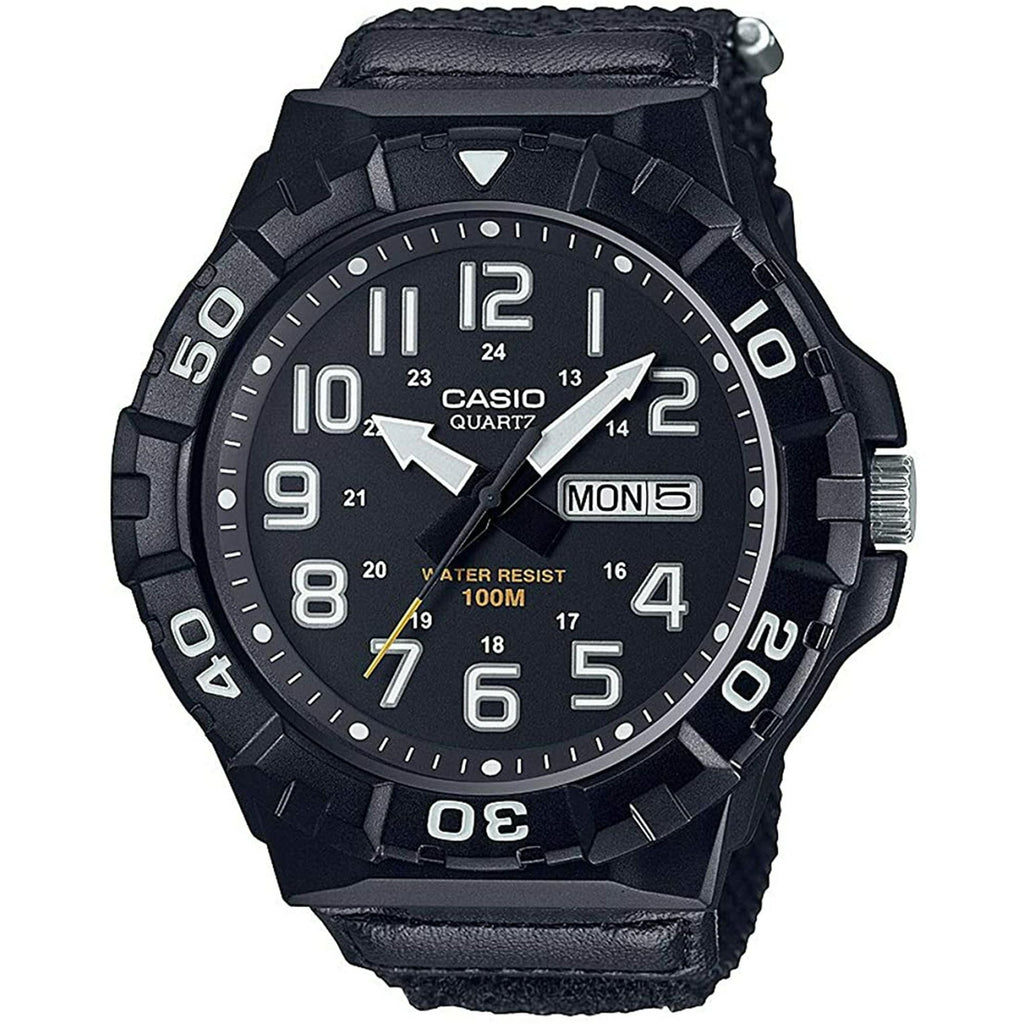 Casio Men's Sports Quartz 100m Black Resin/Nylon Watch MRW210HB-1BV