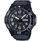 Casio Men's Sports Quartz 100m Black Resin/Nylon Watch MRW210HB-1BV