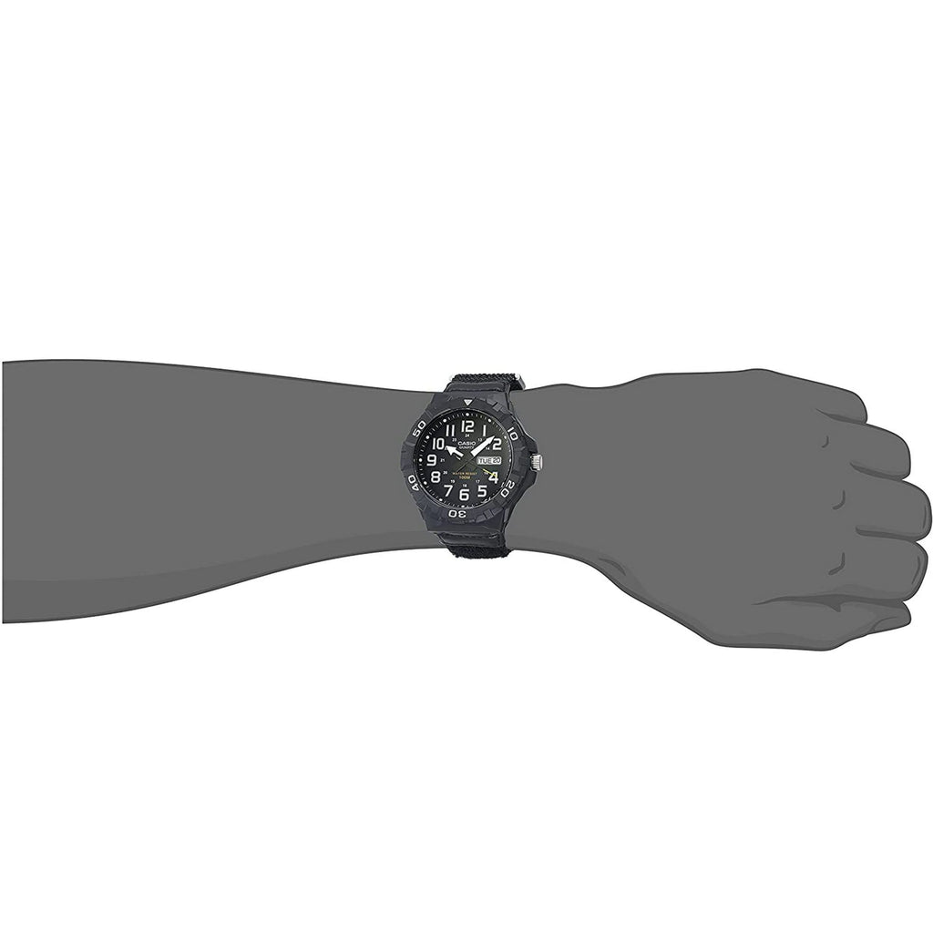 Casio Men's Sports Quartz 100m Black Resin/Nylon Watch MRW210HB-1BV