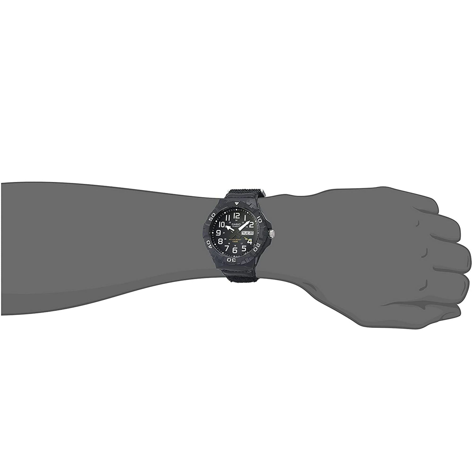 Casio Men's Sports Quartz 100m Black Resin/Nylon Watch MRW210HB-1BV