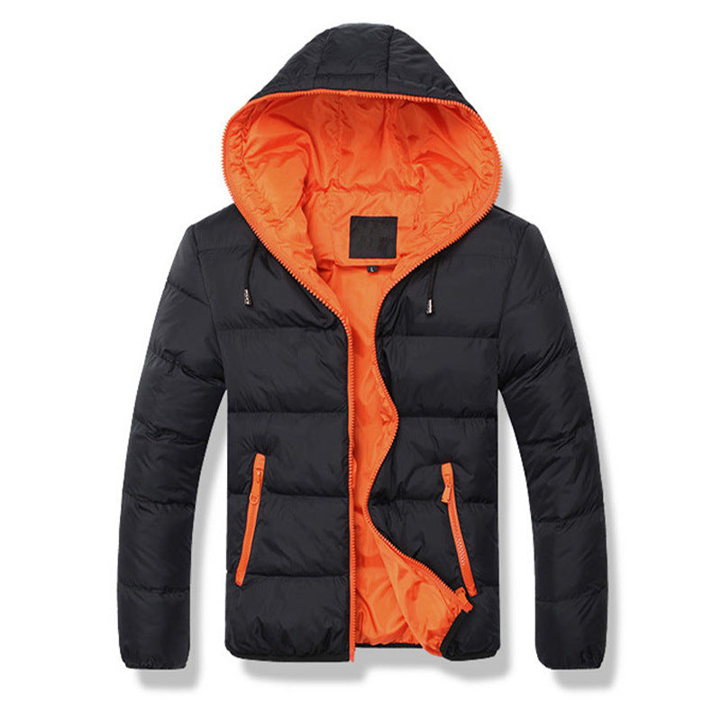 Autumn and winter men's cotton jacket hooded