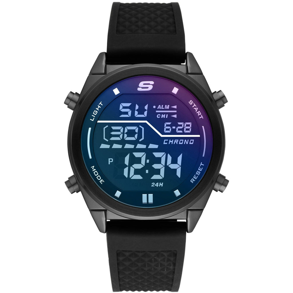Skechers Mens Digital Watch Black Silicone Band (SR5142W)