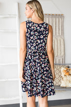 Full Size Leopard V-Neck Ruffled Tank Dress – Leopard Tank Dress, V-Neck Ruffled Dress, Animal Print Dress, Leopard Print Dress, Ruffled Tank Dress, Bold V-Neck Dress, Casual & Formal Dress