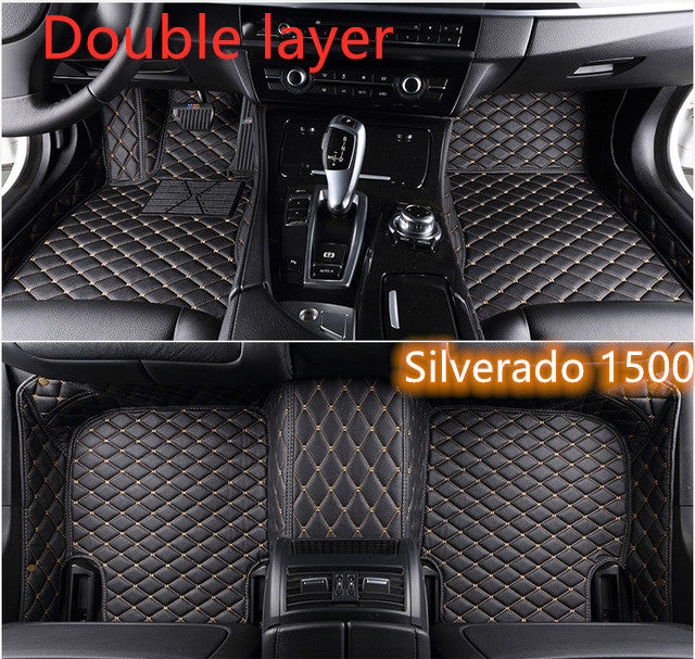 Fully Surrounded Car Leather Floor Mat Pad All Weather Protection Pi-Mart