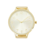 Time and Tru Women's Gold Tone Round Watch with Mesh Bracelet Strap