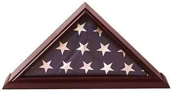 5x9 Flag Display Case Shadow Box (For Burial/Funeral/Veteran Flag) The Military Gift Store