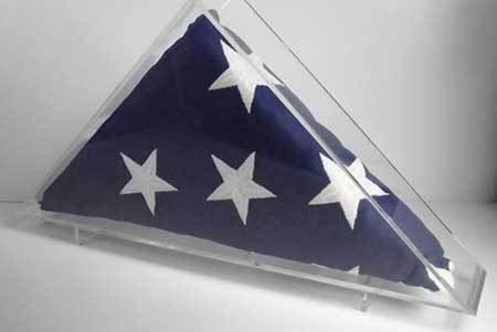 Memorial flag acrylic shadowbox veteran military burial display The Military Gift Store