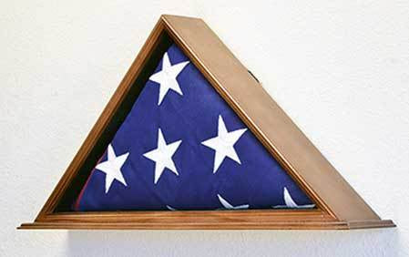 Flag Display Case for 5 X 9.5 Burial/Funeral/Casket/Veterans Military Flag Box Solid Wood USA The Military Gift Store