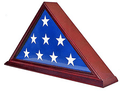 Solid Wood Elegant 5 x 9.5' Flag Display Case for Burial/Funeral/Veteran Flag - Cherry The Military Gift Store