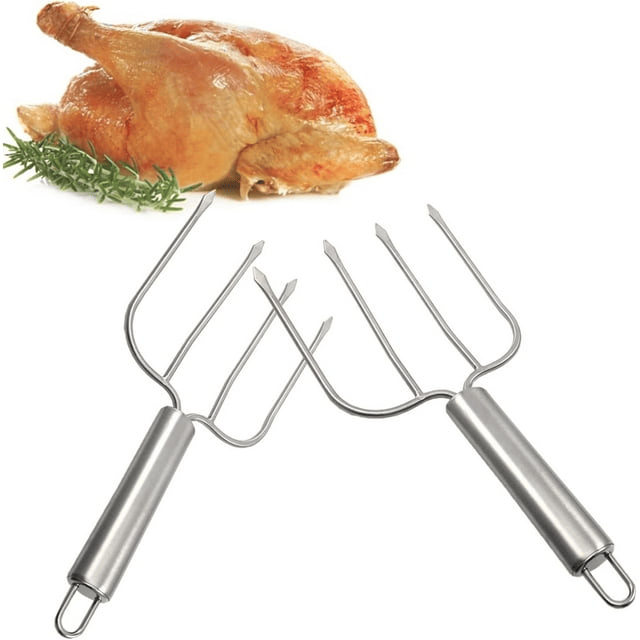 i Kito Thanksgiving Turkey Lifters Set of Two, Roasting Poultry Forks Serving Set Stainless Steel - SJB-DIAMOND ELITES