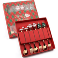 Christmas Spoon Stainless Steel Christmas Tree Tea Spoon for Home, Boriyuan Xmas Coffee Spoon Dinner Forks Dessert Spoon Stirring Spoon Ice Cream Spoon Creative Tableware Gift, Holiday Party Supply - SJB-DIAMOND ELITES
