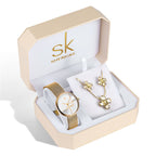 Rhinestone watch earring necklace Pi-Mart