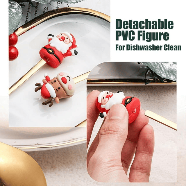 Christmas Spoon Stainless Steel Christmas Tree Tea Spoon for Home, Boriyuan Xmas Coffee Spoon Dinner Forks Dessert Spoon Stirring Spoon Ice Cream Spoon Creative Tableware Gift, Holiday Party Supply - SJB-DIAMOND ELITES