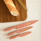 Just Feed Me by Jessie James Decker 5-Piece Knife Set, Terracotta Rose and Gold - SJB-DIAMOND ELITES