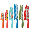 CAROTE 12 Pieces Kitchen Knife Set, Stainless Steel Knife Set With 6 Blade Guards, Nonstick Creamic Coating, Razor-Sharp, Dishwasher Safe