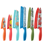 CAROTE 12 Pieces Kitchen Knife Set, Stainless Steel Knife Set With 6 Blade Guards, Nonstick Creamic Coating, Razor-Sharp, Dishwasher Safe
