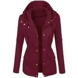 Women's fashion solid color lapel biker jacket Pi-Mart