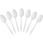 Comfy Package Plastic Spoons Disposable Cutlery Teaspoon Set, 1000-Pack