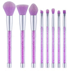 8pcs purple pink crystal makeup brushes Pi-Mart