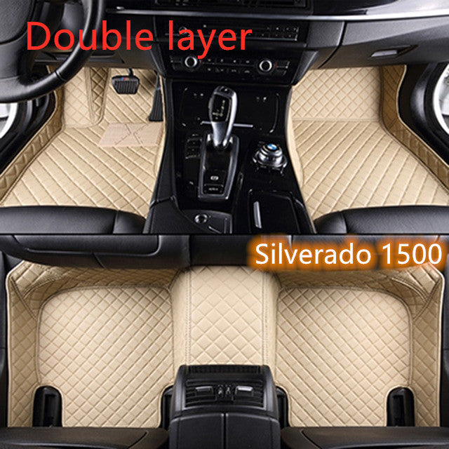 Fully Surrounded Car Leather Floor Mat Pad All Weather Protection Pi-Mart