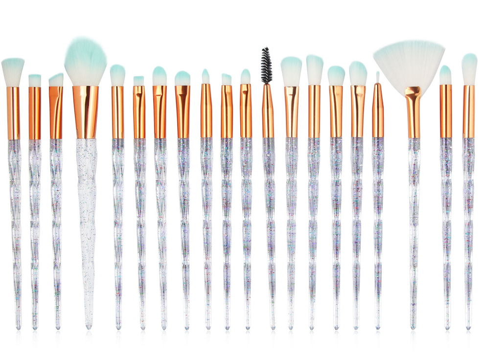 Diamond Makeup Brush Set (20 Pcs) Pi-Mart