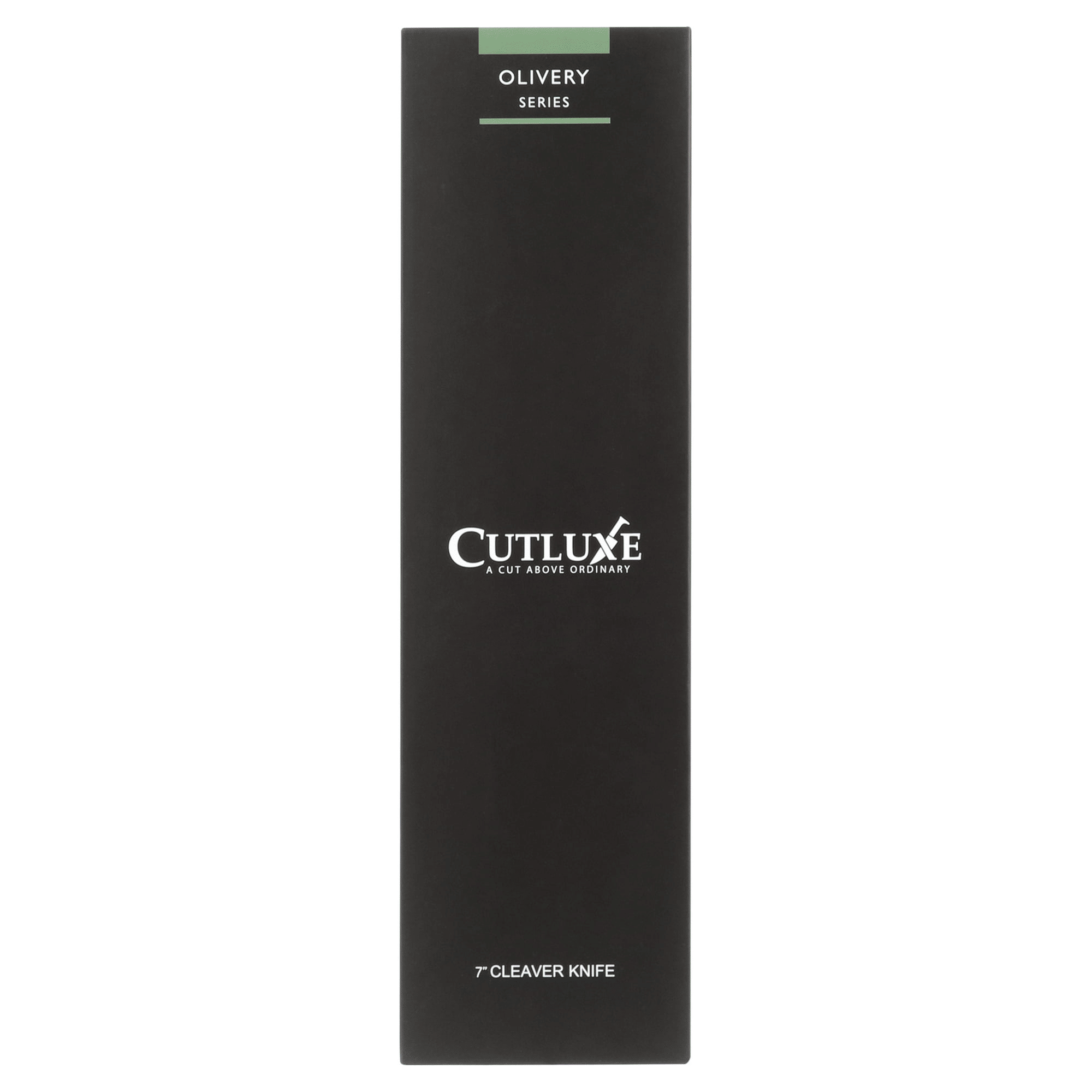 CUTLUXE Cleaver Knife - 7" Vegetable and Meat Butcher Knife - Olive Wood Handle ¨C Full Tang ¨C Olivery Series