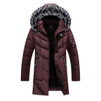 Mid-length plus cashmere padded jacket