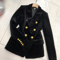 Velvet diamond retro small suit women Pi-Mart
