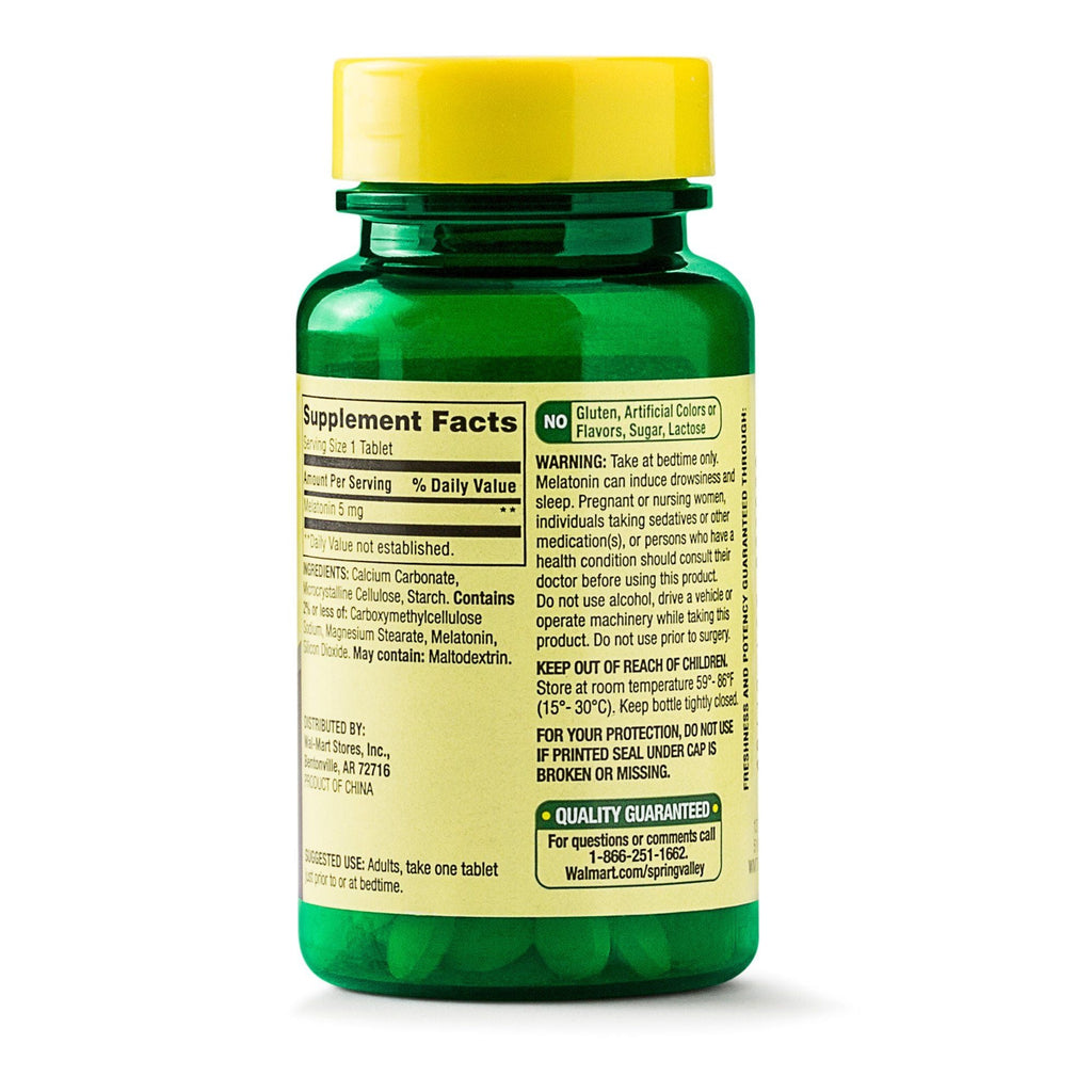 Spring Valley Melatonin Tablets Dietary Supplement; 5 mg; 120 Count EasyOptionXY LLC