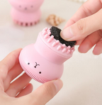 Cartoon octopus silicone wash brush foaming cleansing brush Manual facial massage brush cleansing brush brush bubbler Pi-Mart