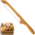 CIVG Bread Slicer Serrated Bread Knife Wooden Bread Bow Knives Cutter for Homemade Bread 15.7in Stainless Steel Bread Cutting Tool Easy Grip Handle for Sourdough Loaf Baguettes Bagels (Bread Knife)