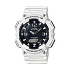 Casio Men's Solar Sport Combination Watch, White Glossy Resin Strap AQS810WC-7AVCF