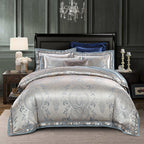European-style luxury tencel cotton satin jacquard quilt cover four-piece set six-piece set Pi-Mart