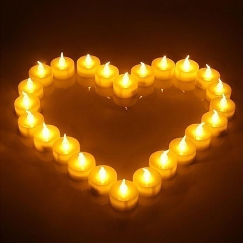 12/24/48pcs Flameless LED Tea light Tea Candles Wedding Light Romantic Candles  Realistic Tea Lights Candles LED Tea light Candles Flickering Bright Tea lights Battery Operated Candles Flameless Candles Lights for  Birthday Party Wedding Decorations Stevvex
