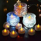 12/24/48pcs Flameless LED Tea light Tea Candles Wedding Light Romantic Candles  Realistic Tea Lights Candles LED Tea light Candles Flickering Bright Tea lights Battery Operated Candles Flameless Candles Lights for  Birthday Party Wedding Decorations Stevvex
