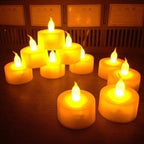12/24/48pcs Flameless LED Tea light Tea Candles Wedding Light Romantic Candles  Realistic Tea Lights Candles LED Tea light Candles Flickering Bright Tea lights Battery Operated Candles Flameless Candles Lights for  Birthday Party Wedding Decorations Stevvex