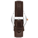 George Mens Casual Brown Watch with Traditional Strap