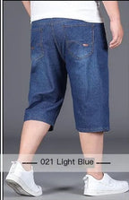 Men's Summer Loose Fit Denim Capris (Light Color)
