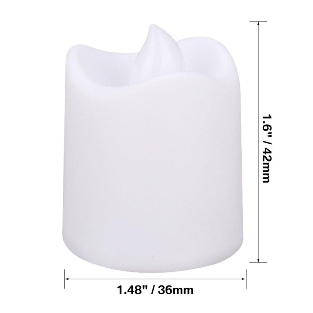 12/24Pcs Creative LED Candle Flameless LED Tea Lights with Remote Battery Operated Flickering Tea lights Candles with Timer Tea Lights Realistic Fake Candles Battery Powered Flameless Tea Light Lamp For Home Wedding Party Decoration Supplies Stevvex