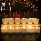 12/24Pcs Creative LED Candle Flameless LED Tea Lights with Remote Battery Operated Flickering Tea lights Candles with Timer Tea Lights Realistic Fake Candles Battery Powered Flameless Tea Light Lamp For Home Wedding Party Decoration Supplies Stevvex